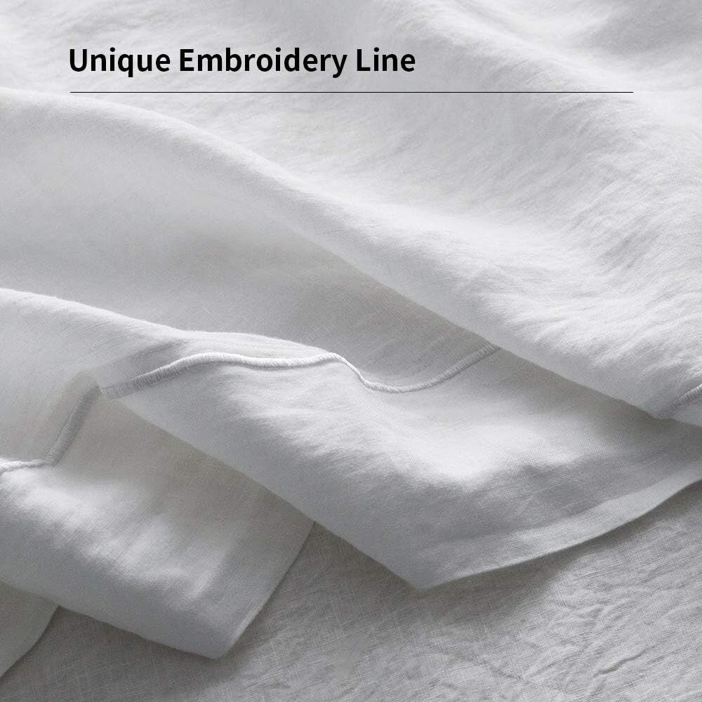 Breathable 100% French Linen King Pillowcases - Softer with Each Wash - Set of 2