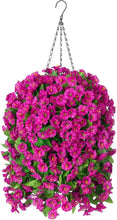 Load image into Gallery viewer, Colorful Faux Silk Hanging Flower Basket - Perfect for Year-Round Outdoor Charm