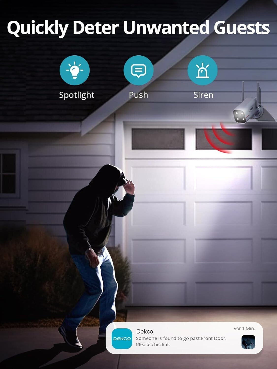 2K Outdoor Security Camera System - 180° Pan, Night Vision & Alexa Compatible