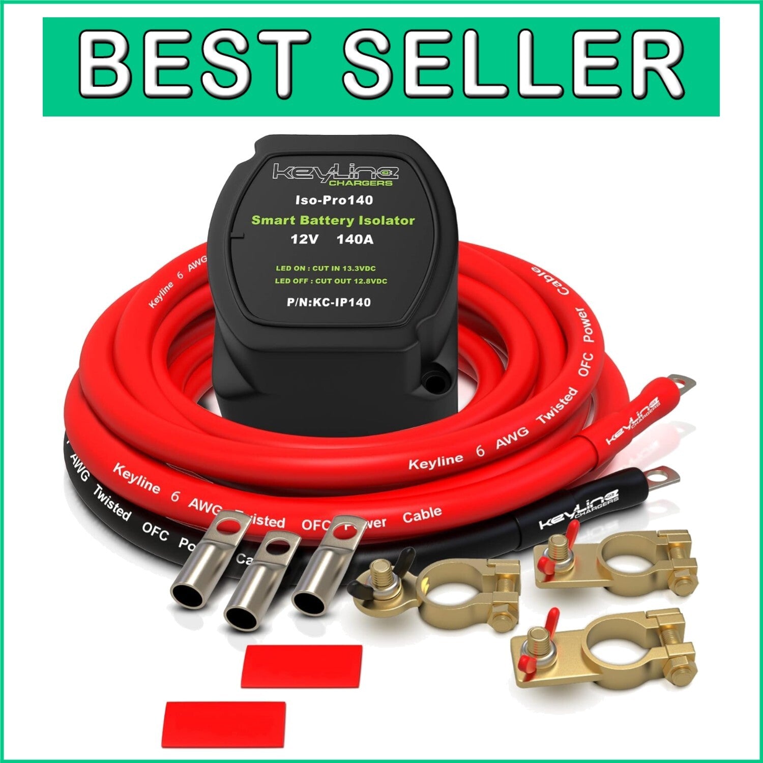 Automatic 12V Dual Battery Wiring Kit - Rugged Isolator for Outdoor Adventures