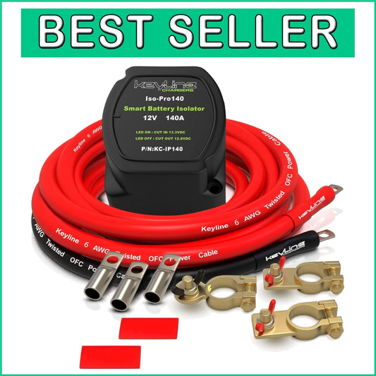 Automatic 12V Dual Battery Wiring Kit - Rugged Isolator for Outdoor Adventures