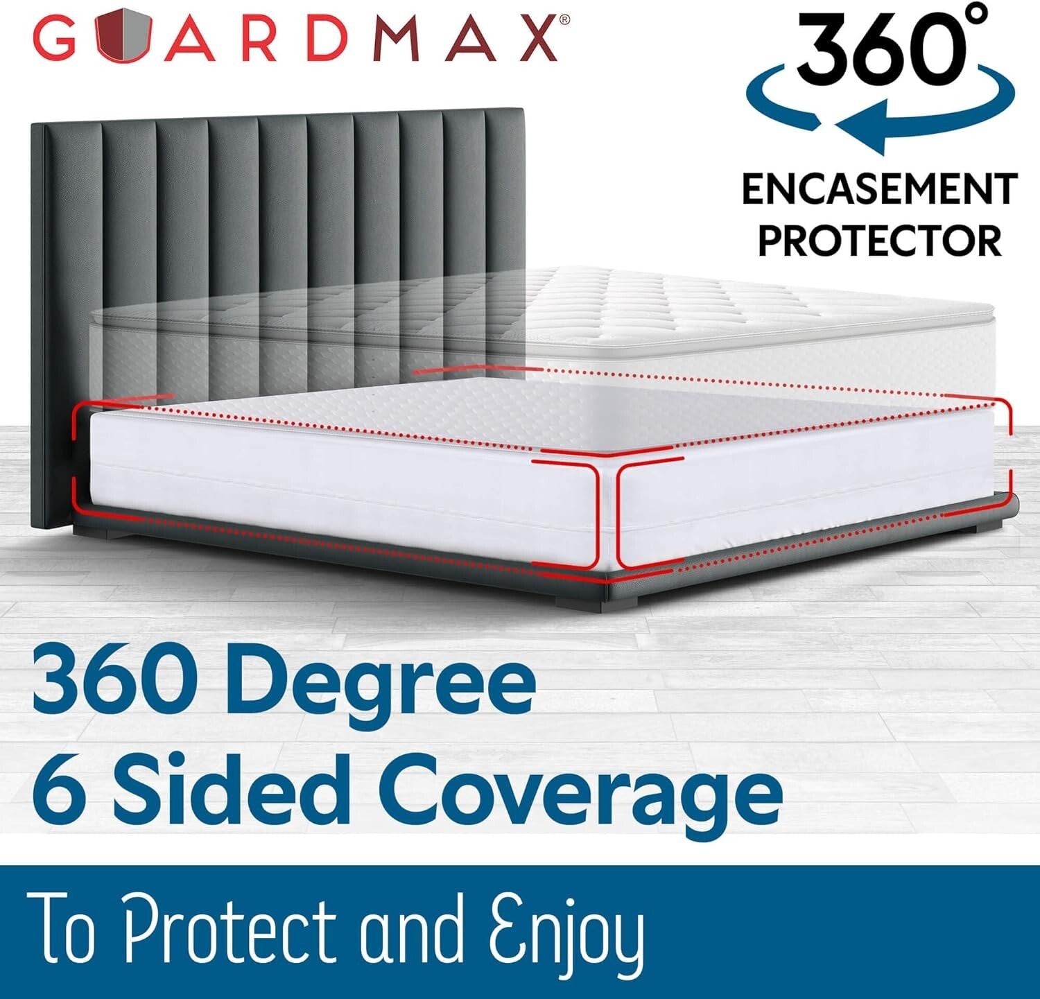 Durable RV Box Spring Cover - Zippered Encasement for Moisture & Bug Protection