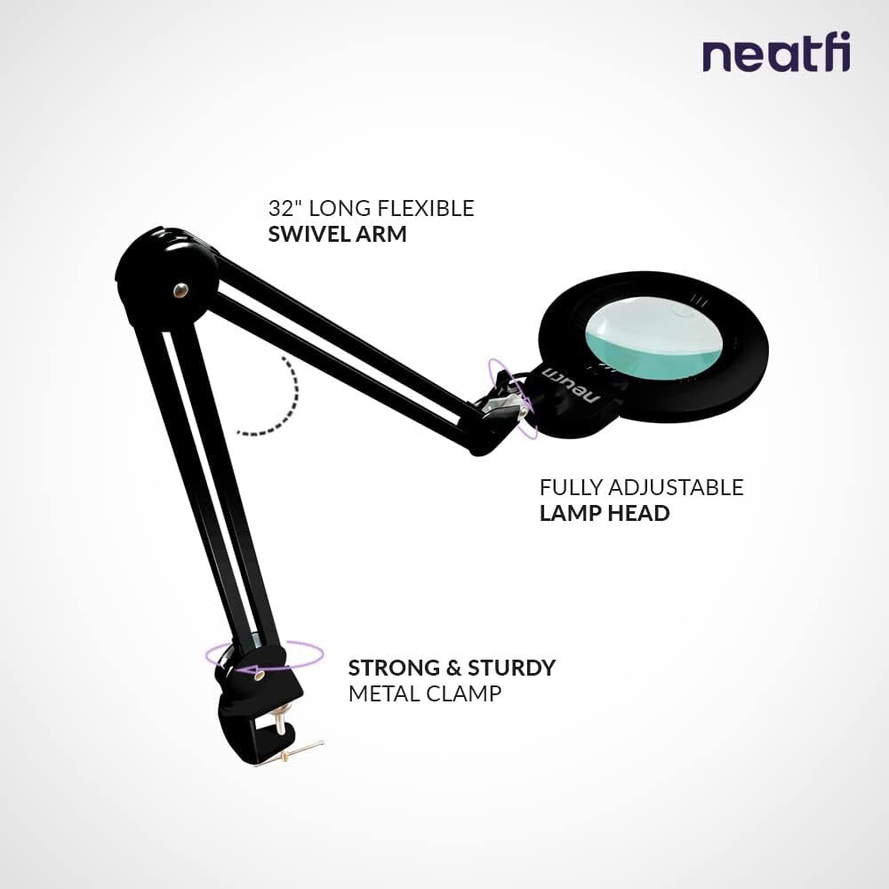 Energy-Efficient 84 LED Magnifying Lamp with Acrylic Lens - Perfect for Reading