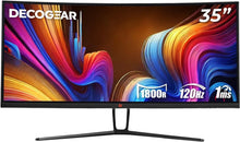 Load image into Gallery viewer, 35-Inch Curved Ultrawide Monitor - Stunning WQHD, 120Hz for Gamers &amp; Creatives