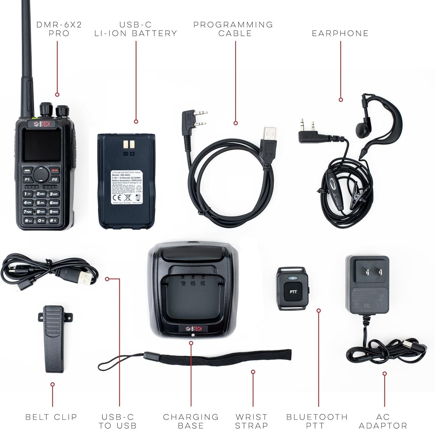 Advanced 7W VHF/UHF Two-Way Radio - Bluetooth, Waterproof & Talker Alias Feature