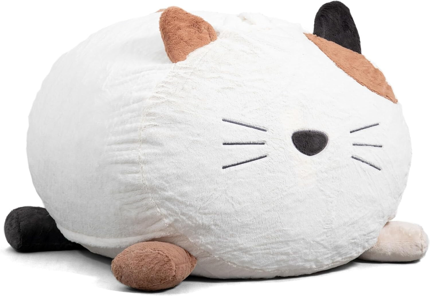 Francesca Feline Plush Bean Bag Chair with Removable Cover - Cozy 3ft Fun