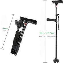 Load image into Gallery viewer, Versatile Walking Cane for Men &amp; Women - Adjustable Length &amp; Built-in Light