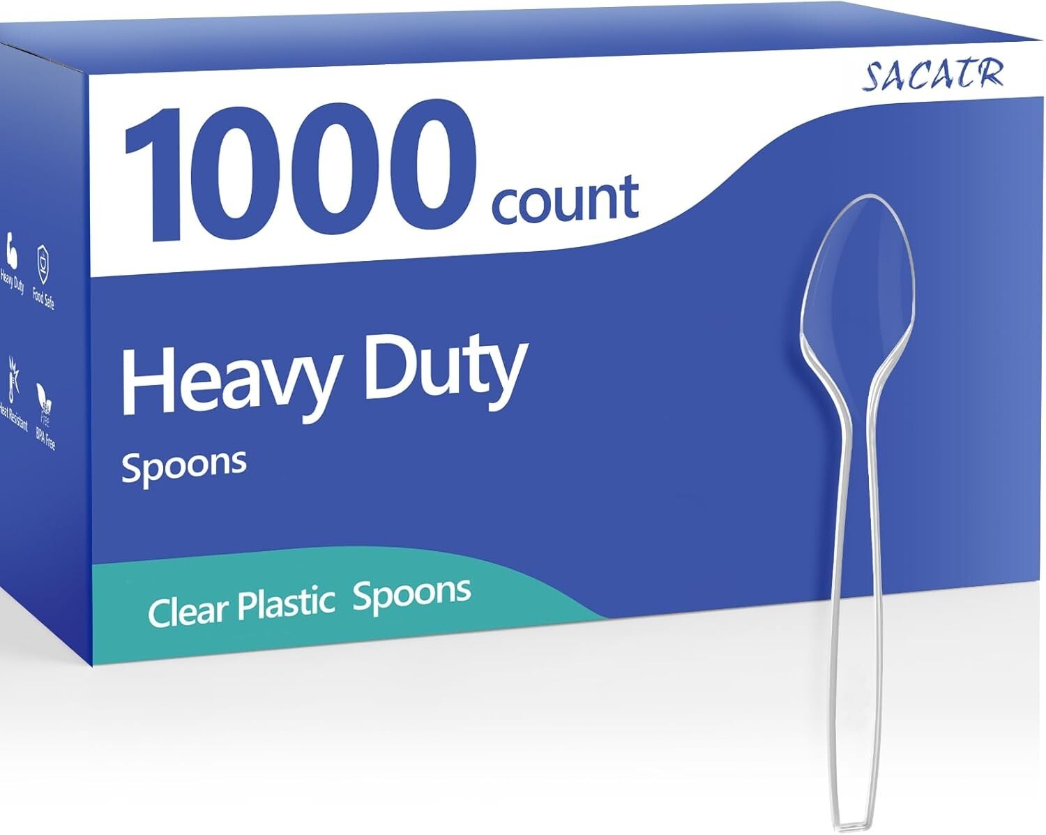 Crystal Clear Disposable Spoons Bulk – 1000 Heavy Duty & Stylish Options