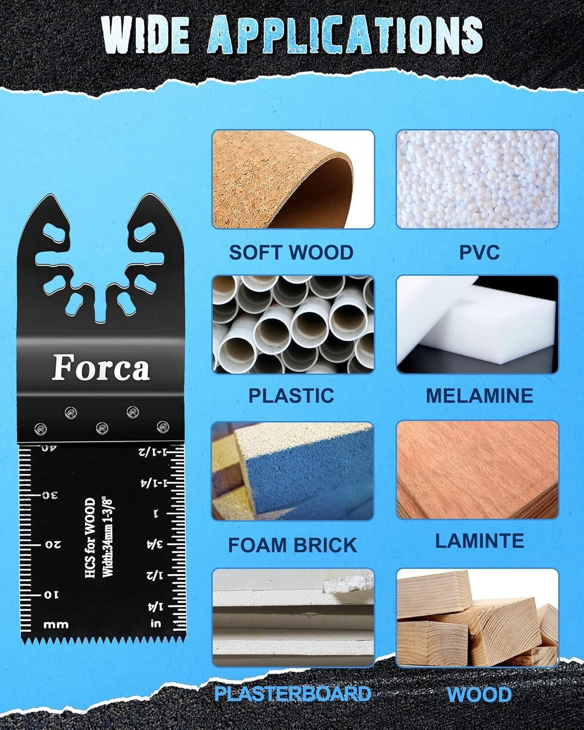 105-Piece Universal Oscillating Tool Blades Kit for Durable Cutting Performance