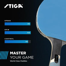 Load image into Gallery viewer, Advanced Carbon Fiber Table Tennis Bat with ITTF Approved S5 Rubber - Red/Blue