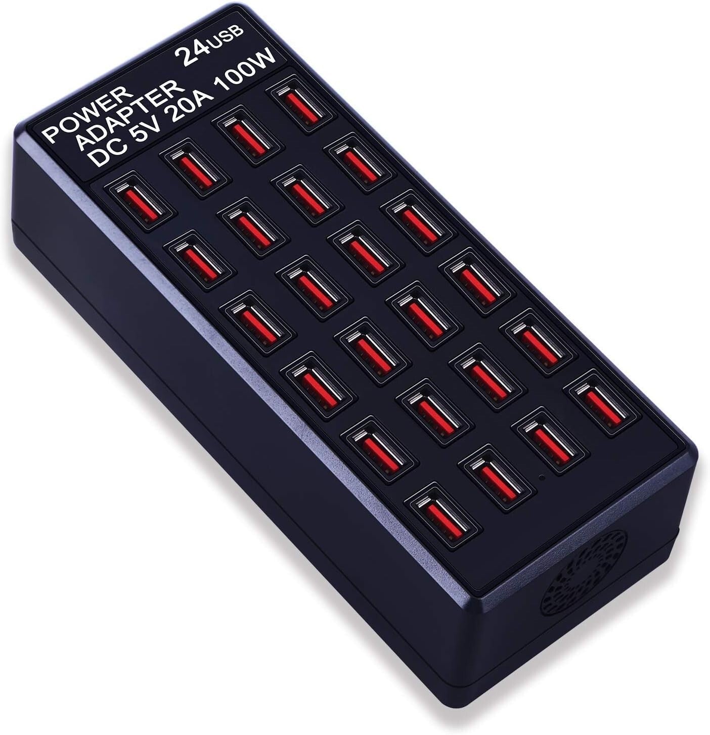 Portable 24-Port USB Fast Charging Station - Safe and Efficient for Travel