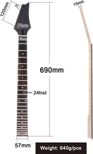 Load image into Gallery viewer, Ibanez-Style Replacement Guitar Neck - Maple/Rosewood, Easy Install, 24 Frets