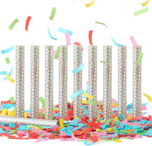 Load image into Gallery viewer, Colorful Tissue Paper Confetti Wands - 40 Pack for Birthdays &amp; Graduations