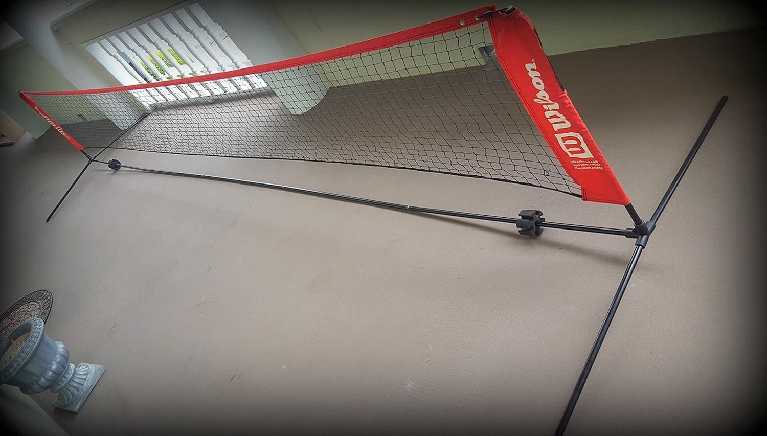 Wilson EZ Tennis Net, 18 ft - Lightweight, Quick Setup for Young Athletes