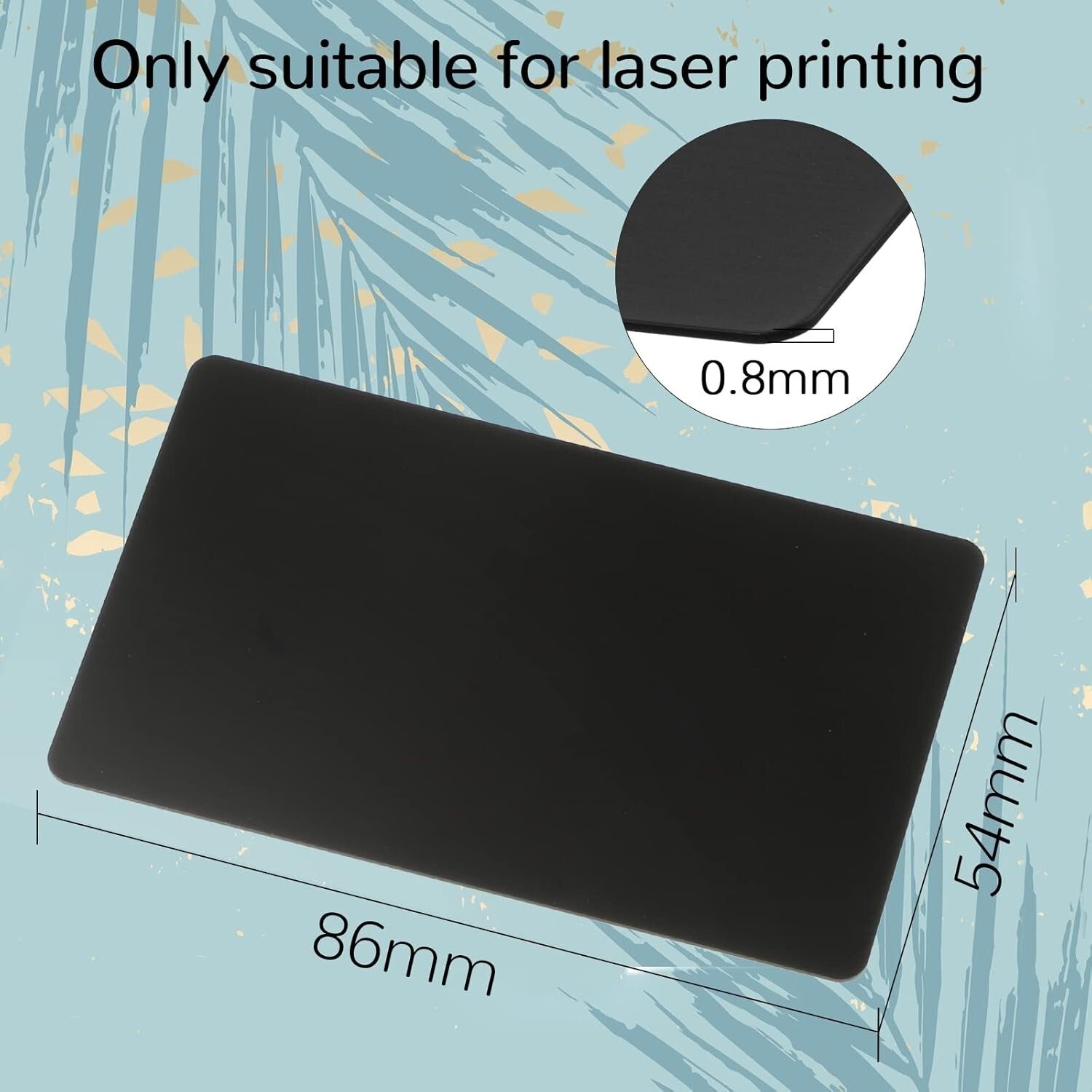 100-Pack Customizable Metal Business Cards - Durable Aluminum 3.4 x 2.1 inch