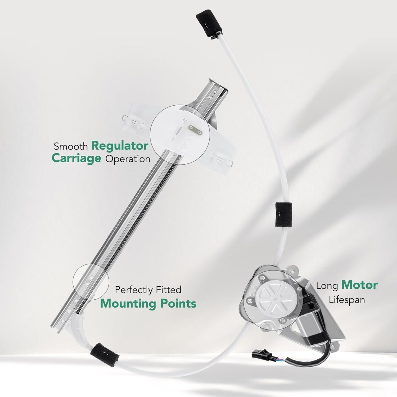 Power Window Regulator with 2-Pin Motor for Jeep Liberty 2002-2006 Driver Side