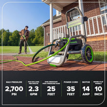 Load image into Gallery viewer, Versatile Electric Pressure Washer 2700 PSI - Ultimate Outdoor Cleaning Power