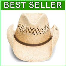 Load image into Gallery viewer, Summer Essential: Men's Straw Hat with 3 1/2 Inch Brim &amp; Cooling Ventilation