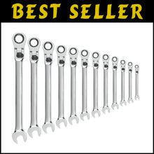 Load image into Gallery viewer, Versatile 12 Pc. Locking Flex Head Metric Wrenches - Ideal for Confined Spaces