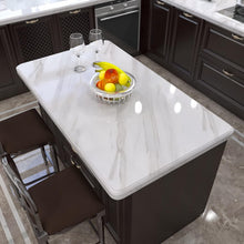 Load image into Gallery viewer, Self-Adhesive White Marble Contact Paper for Countertops &amp; Cabinets - 35"x197"