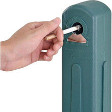 Load image into Gallery viewer, Sleek Green 11" Diameter Outdoor Cigarette Receptacle with Restrictive Opening