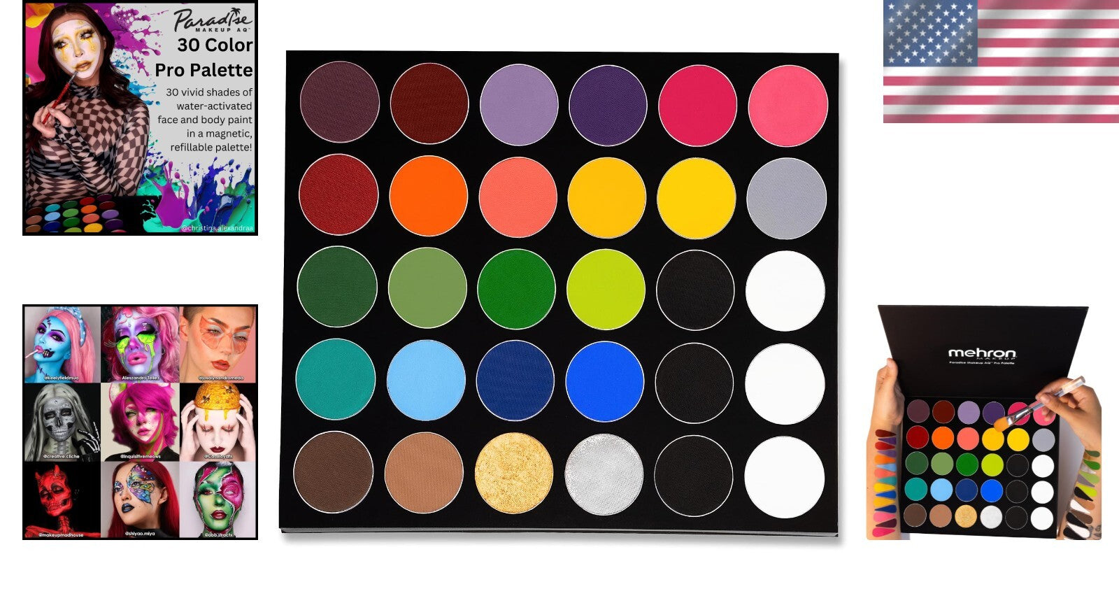 Lightweight Magnetic 30-Color Face & Body Paint Palette - Professional Quality
