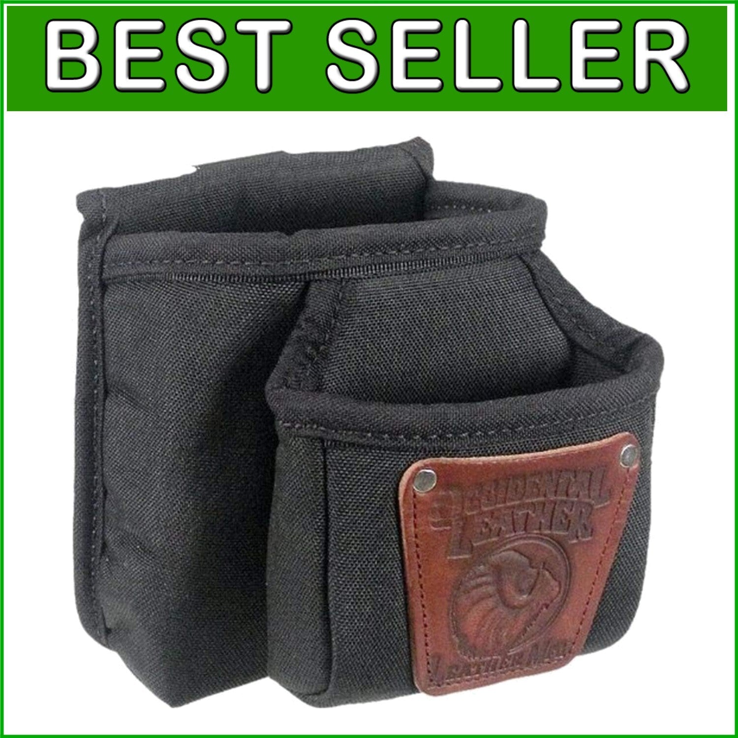 USA Handcrafted Double Pocket Clip-On Pouch - Ideal Tool Holder for Craftsmen