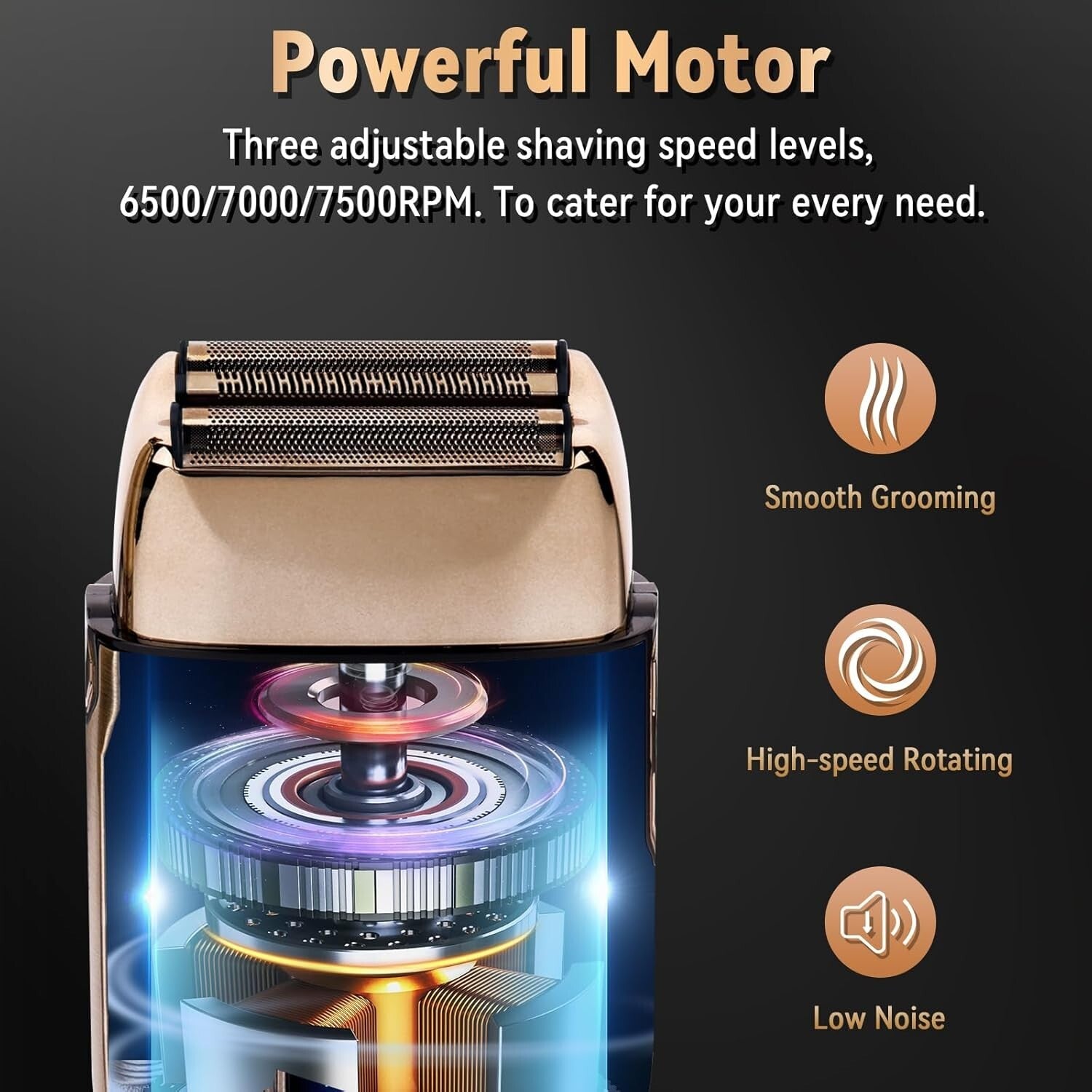 Professional Men's Electric Shaver with Titanium Blades & Fast Recharge Feature