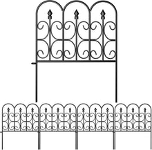 Load image into Gallery viewer, Stylish 10ft Decorative Garden Fence - 5 Rustproof Panels, Easy Storage Design