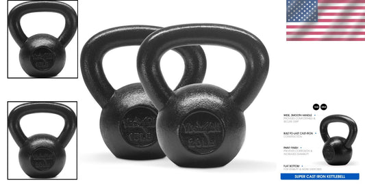 Versatile 5-30 lbs Kettlebell Set for Strength and Home Training - Cast Iron