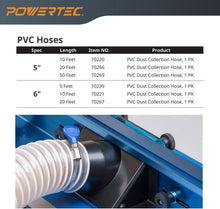 Load image into Gallery viewer, Flexible 6" Diameter x 20' PVC Dust Collection Hose - Monitor Dust Easily