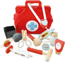 Load image into Gallery viewer, Vintage Style Kids Doctor's Bag with Wooden Medical Tools - Perfect for Playtime
