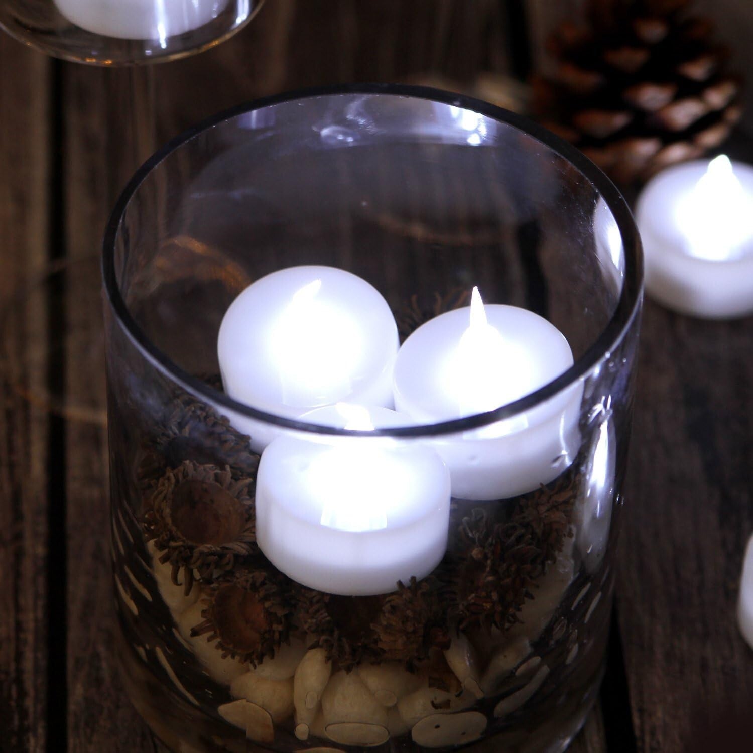 100 LED No-Flicker Tealight Candles - Cool White for Wedding & Home Decor