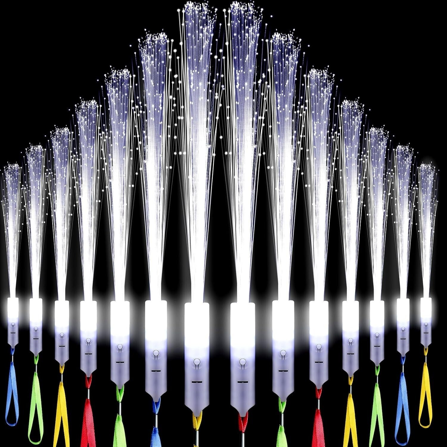 Durable 120-Piece Fiber Optic Glow Wands - Perfect for Weddings & Celebrations