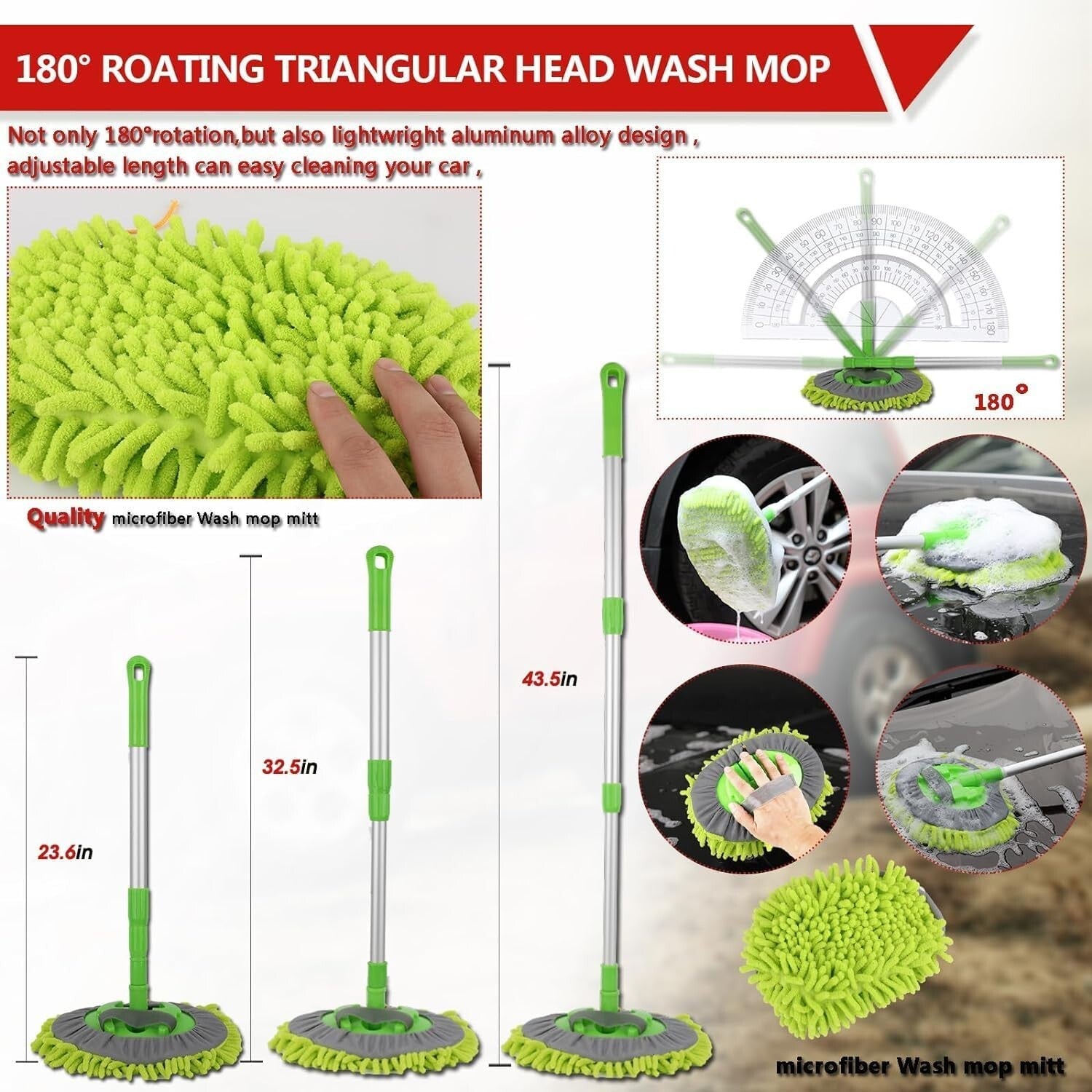 Complete 63-Piece Car Wash Set with Long Handle Brush & Powerful Vacuum Cleaner