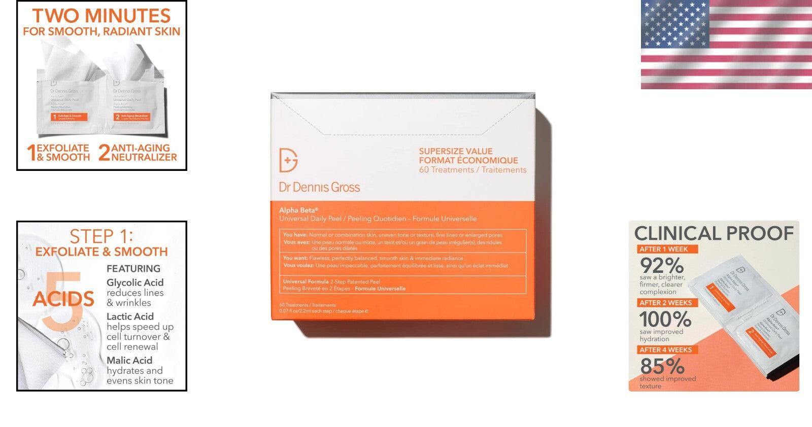 Dr. Dennis Gross Peel Pads - Fast-Acting 2-Step Treatment for Flawless Skin
