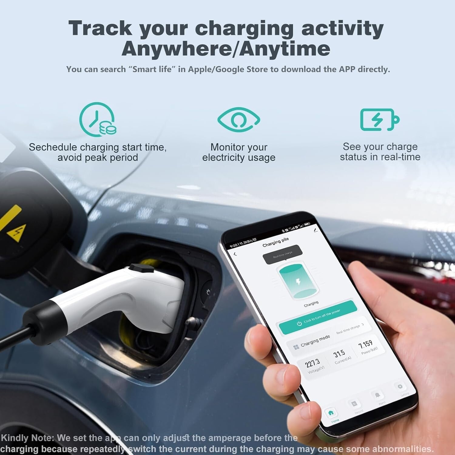 High-Speed Level 2 32Amp EV Charger with NEMA 14-50 Plug - 25ft Cable Included