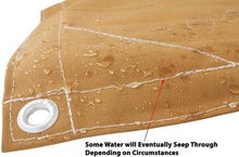 Load image into Gallery viewer, Durable Tan Canvas Tarp 12' x 24' - Heavy Duty, UV Protected &amp; Breathable