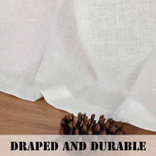 Load image into Gallery viewer, Soft Linen Sheer Curtains with Grommet Top – Elegant 2 Pack 52" x 96" Panels