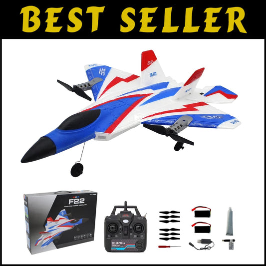 F-22 RC Airplane: 4 Channel Remote Control with Aerobatic Stunt Features