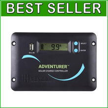 Load image into Gallery viewer, 30A PWM Solar Charge Controller with LCD Display - Flush Mount &amp; Bluetooth Ready