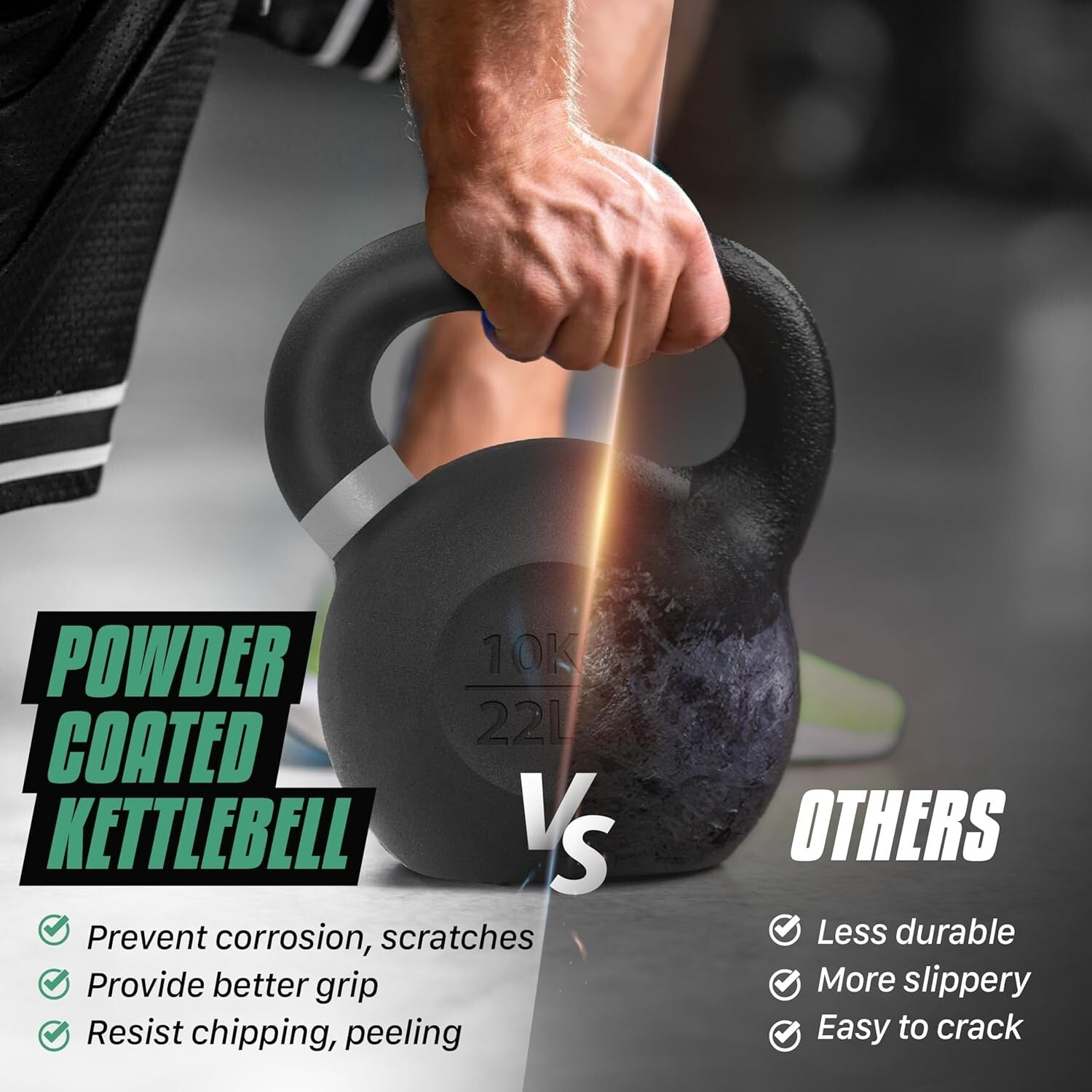 Versatile 20 Kg Cast Iron Kettlebell for Dynamic Strength and Endurance Training