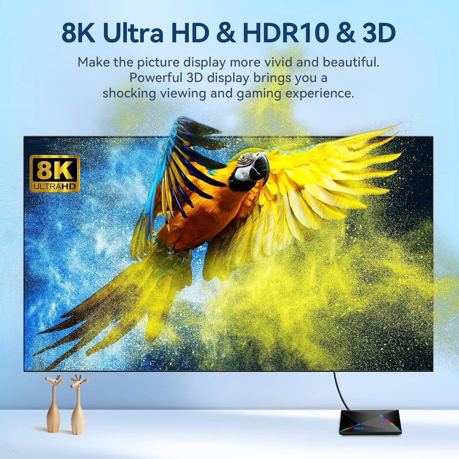 Allwinner H728 Octa-Core 4GB RAM Android 14 TV Box with WIFI6 Connectivity