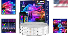 Load image into Gallery viewer, Multicolor 100FT Outdoor LED Strip Lights - Perfect for Celebrations &amp; Events