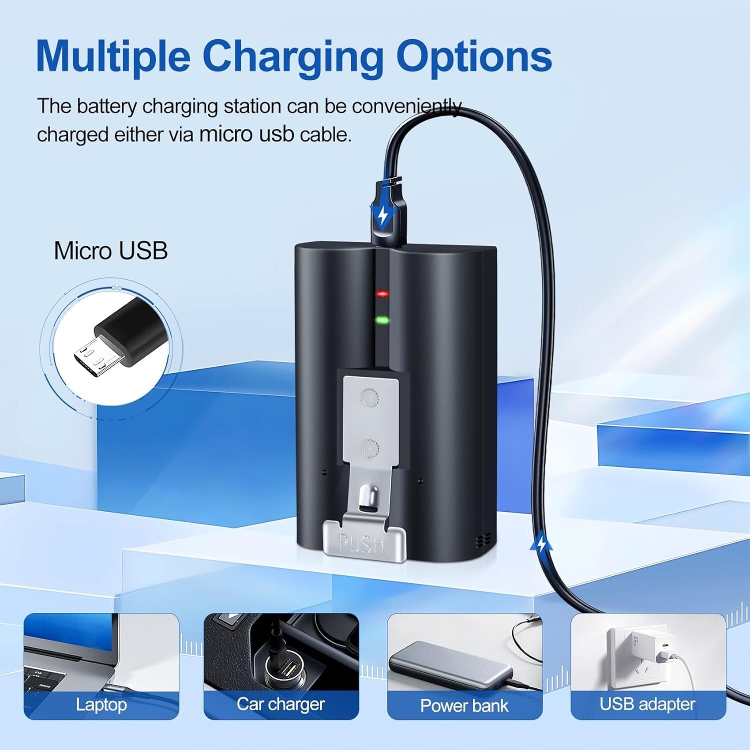 Essential 3-Pack Ring Compatible Battery & 3-Channel Charger – Fast USB Charging