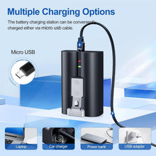 Load image into Gallery viewer, Essential 3-Pack Ring Compatible Battery &amp; 3-Channel Charger – Fast USB Charging