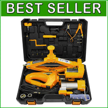 Load image into Gallery viewer, Compact Electric Scissor Jack with 12V Power Supply - Complete Tire Service Kit