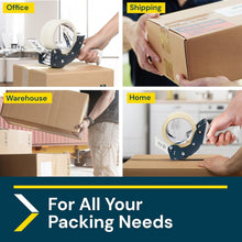 Load image into Gallery viewer, Low Noise Packing Tape Dispenser 2-Pack – Ideal for Effortless Box Sealing