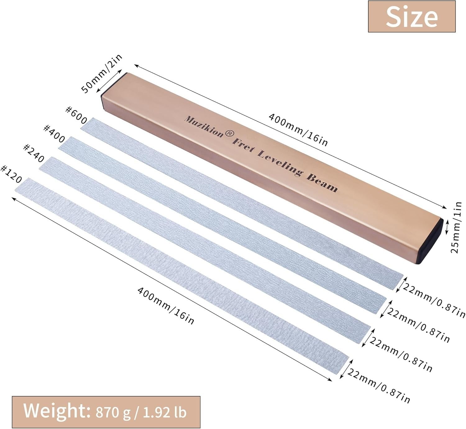 Comprehensive Guitar Setup Kit: Fret Leveler, Radius Gauges & Measurement Tools