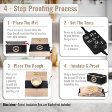Load image into Gallery viewer, Thermostat Controlled Bread Proofing Mat for Perfect Dough Rising, 10" x 21"
